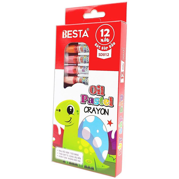 Hộp Bút Màu Sáp Dầu Besta SD012 (12 chiếc) - Ảnh 7
