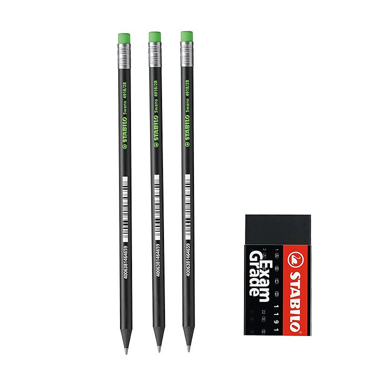Bộ Bút Chì Gỗ STABILO Swano 2B (3 cây) - Ảnh 6