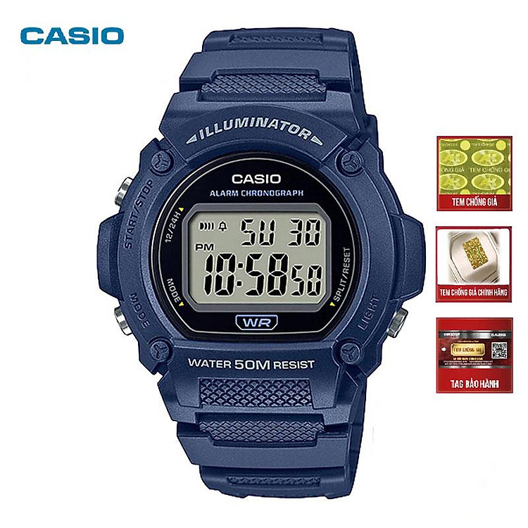 Đồng hồ điện tử nam Casio W-219H-2AVDF thể thao giá rẻ