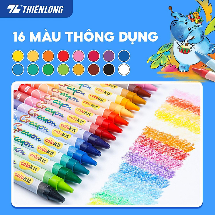 Sáp 16 màu Colokit CR-C08 - Ảnh 5
