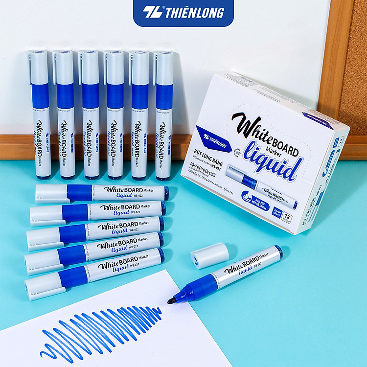 Mua Combo 12 Bút lông bảng Whiteboard Marker Liquid Thiên Long WB022 Không Xylene Mực