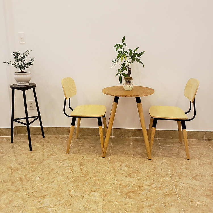 Set bàn ghế phòng ăn chân gỗ sồi cao cấp
