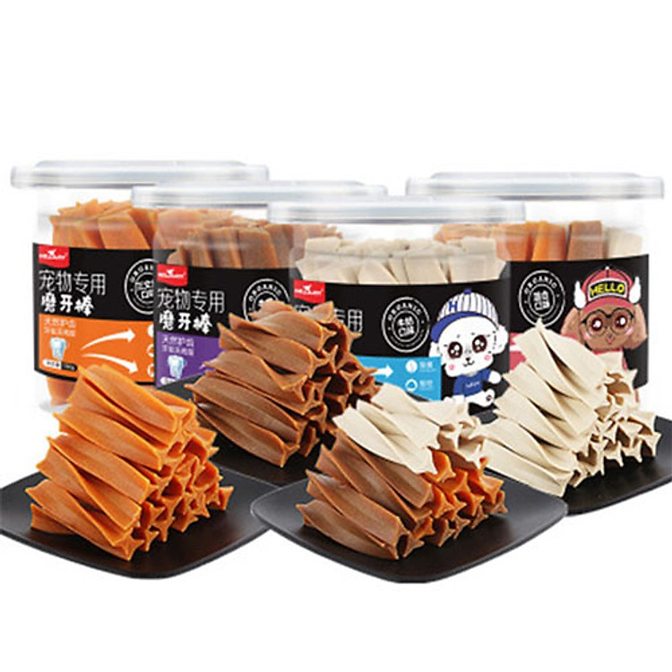 Xương gặm sạch răng mix 3 vị (Bò/cá/sữa) (25-27 cây/hộp)