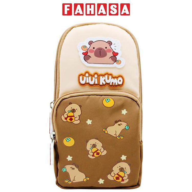 Bóp Viết Vải Dạng Đứng Capybara – Shunde 9128 (Màu Nâu Đậm)