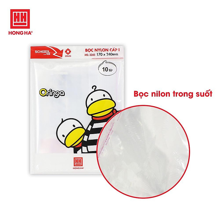 Bọc Vở Nilon Cấp I Hồng Hà (10 chiếc) - Ảnh 2