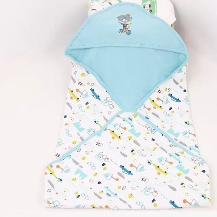 Chăn ủ cotton cho bé trai - màu ngẫu nhiên