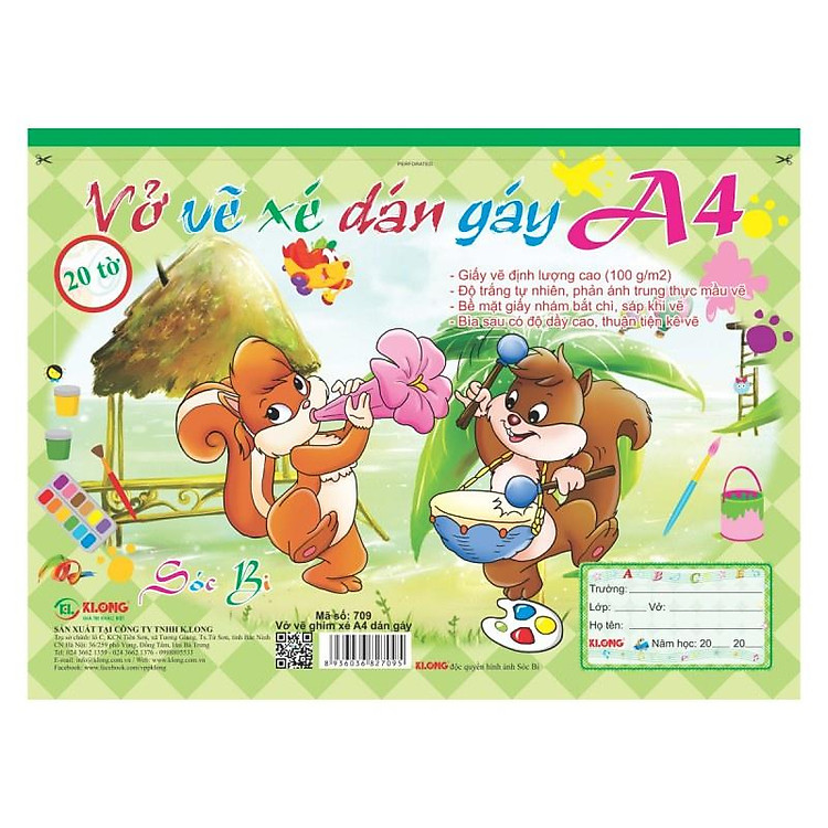 Vở Vẽ Dán Gáy Xé A4 (20 tờ) - Ảnh 5