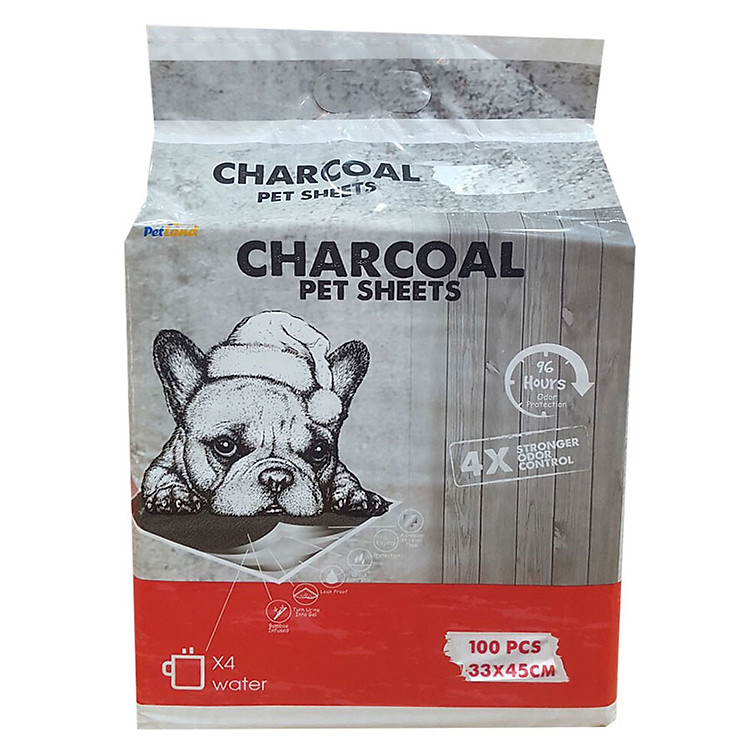 100 Tấm Lót Than Hoạt Tính Charcoal Petland (33 x 45 cm)