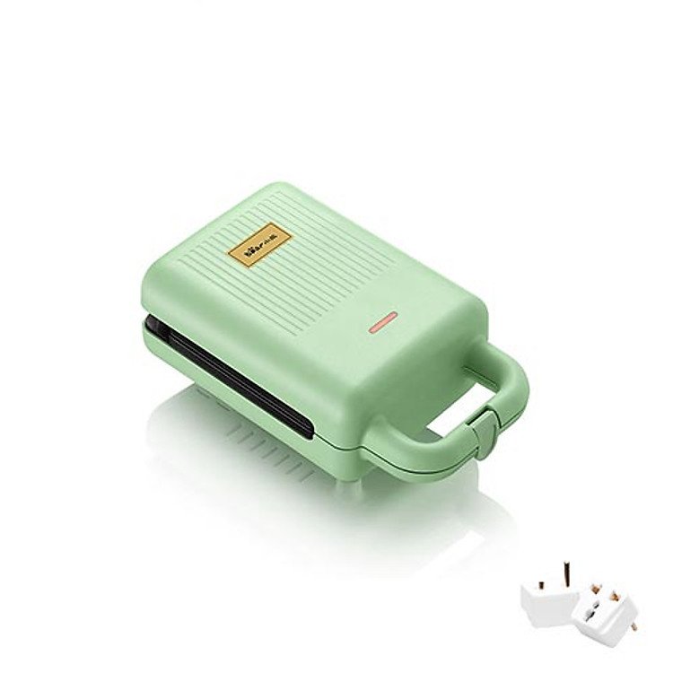 Máy kẹp nướng bánh mỳ Bear P06N2 TẶNG GIẮC Ổ CẮM 3 CHÂN THÀNH 2 CHÂN - Hàng Nhập Khẩu