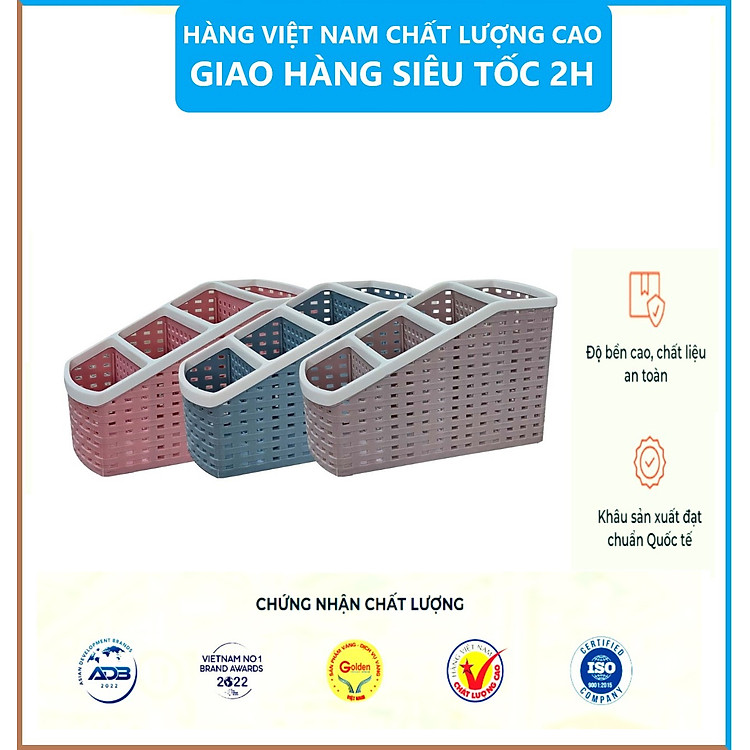 Khay Nhựa Tiện Ích 4 Ngăn Để Bàn Đựng Bút Vật Dụng