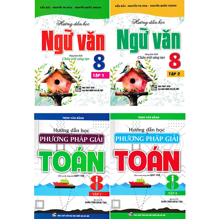 Combo Hướng Dẫn Học Ngữ Văn 8 + Hướng Dẫn Học Và Phương Pháp Giải Toán 8 (Bám Sát SGK Chân Trời Sáng Tạo)