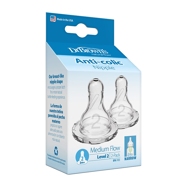 Mua Bộ 2 núm ti Dr.Brown's Số 2 Giá rẻ - Hình ảnh 2