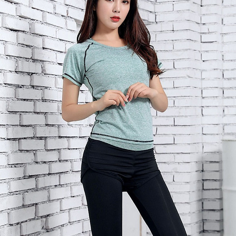 Bộ đồ tập thế thao nữ Model ABK756 màu xanh lá