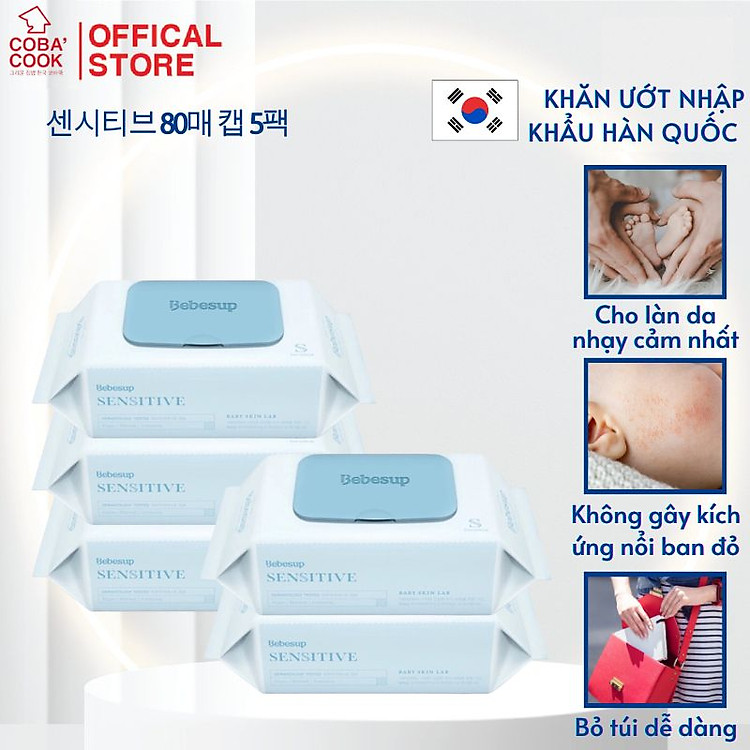 Combo Khăn ướt BEBESUP 80 tờ Giá rẻ