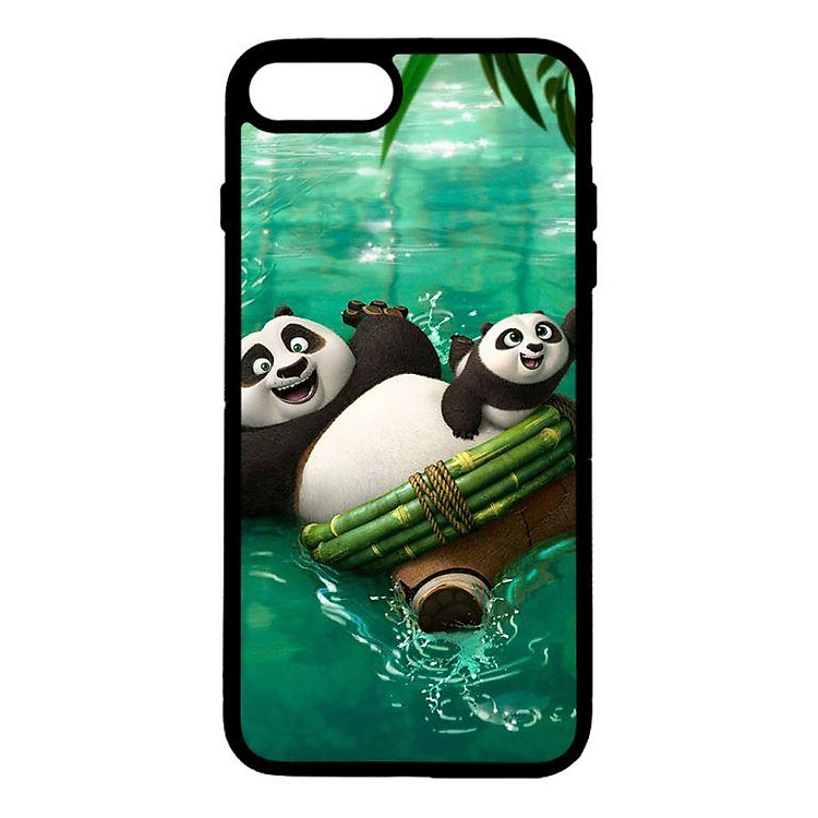 Ốp lưng dành cho Iphone 7 Plus Gấu Trúc Nền Xanh - Hàng Chính Hãng