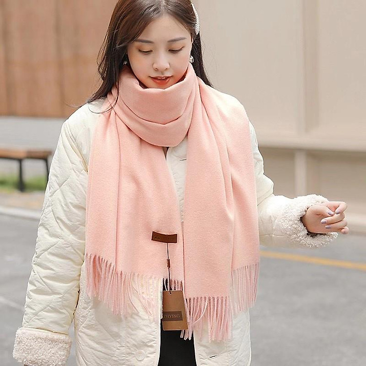 KHĂN CHOÀNG CASHMERE TRƠN MÀU CAO CẤP HÀNG LOẠI I MS12
