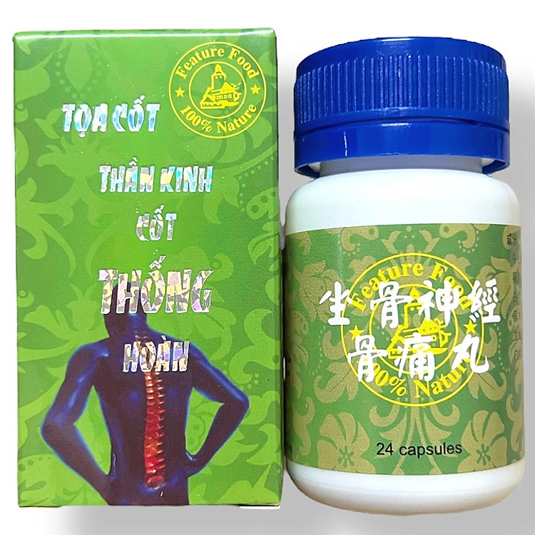 Viên uống đau nhức xương khớp Toạ cốt thần kinh cốt thống hoàn hỗ trợ thấp khớp, thần kinh toạ, thần kinh liên sườn, mỏi gối, đau cổ vai gáy, gai cột sống xuất xứ Malaysia - Hộp 24 viên - Mã số 1494