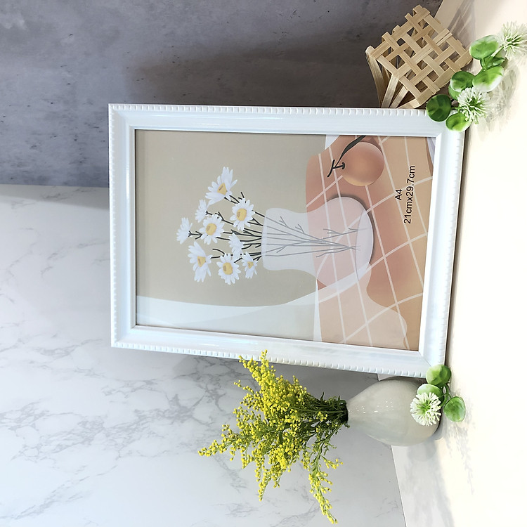 Khung Ảnh A4 Kiểu Classic Trắng - Ảnh 3