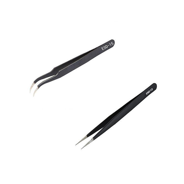 Bộ 2 Nhíp Sửa Chữa Đa Năng Chống Tĩnh Điện ESD-15 + ESD-12