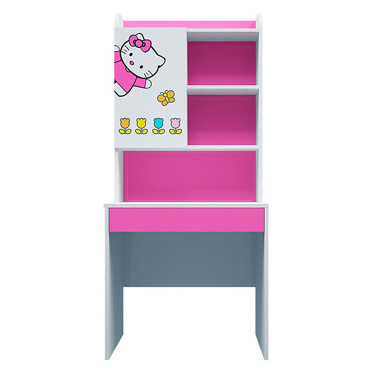 Bàn Học Gỗ Cao Cấp Dành Cho Trẻ Em Họa Tiết Kitty BH04-01