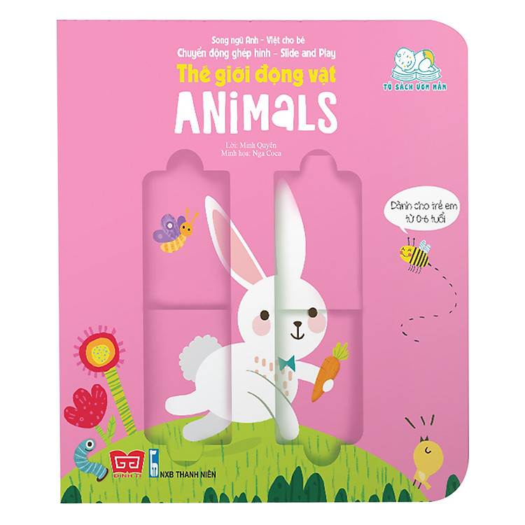 Sách Chuyển Động Ghép Hình - Slide And Play - Thế Giới Động Vật - Animals