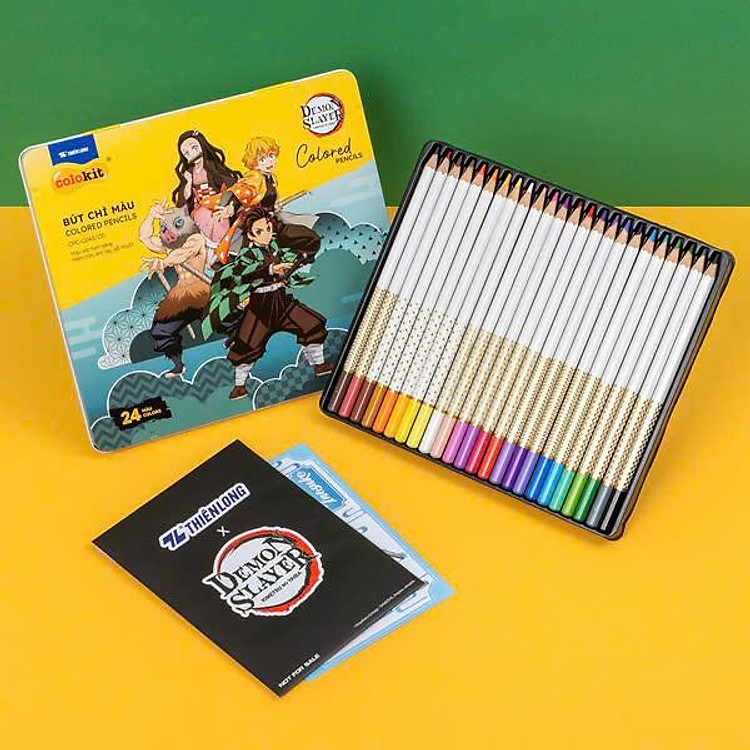 Bút Chì Màu Thanh Gươm Diệt Quỷ Colokit CPC-C043 (24 chiếc) - Ảnh 3