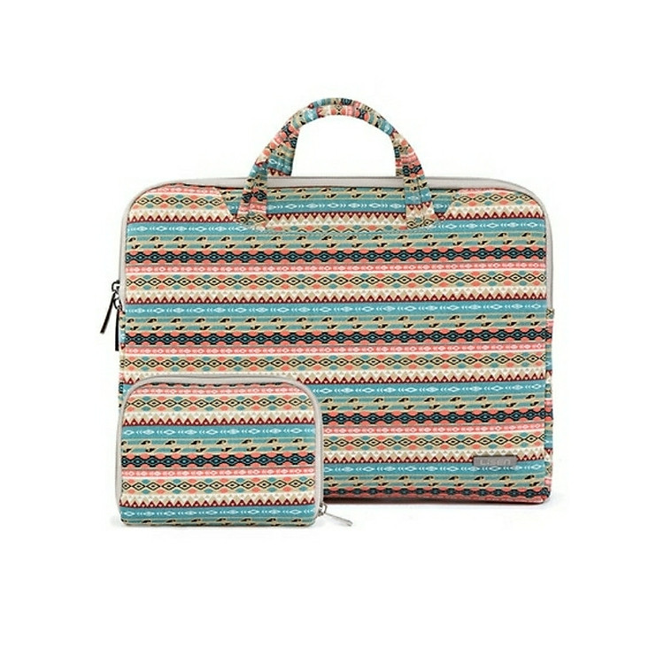 Cặp đựng laptop chống sốc hoạ tiết Floral-Tặng kèm ví nhỏ đựng sạc laptop