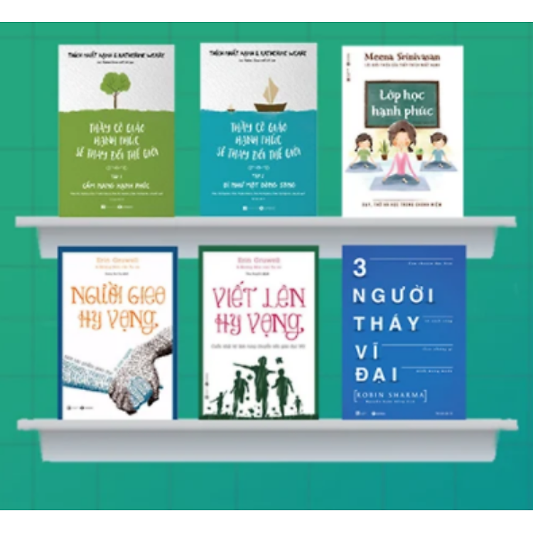 Combo Bộ sách chào mừng Tết thầy trò 20/11: Thầy cô giáo hạnh phúc sẽ thay đổi thế giới tập 1 + Tập 2 + Lớp học hạnh phúc + Người gieo hy vọng + Viết lên hy vọng + Ba người thầy vĩ đại