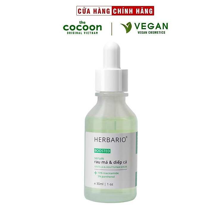 BOOSTED Serum Rau má & Diếp cá Herbario 30ml sạch mụn, thuần chay