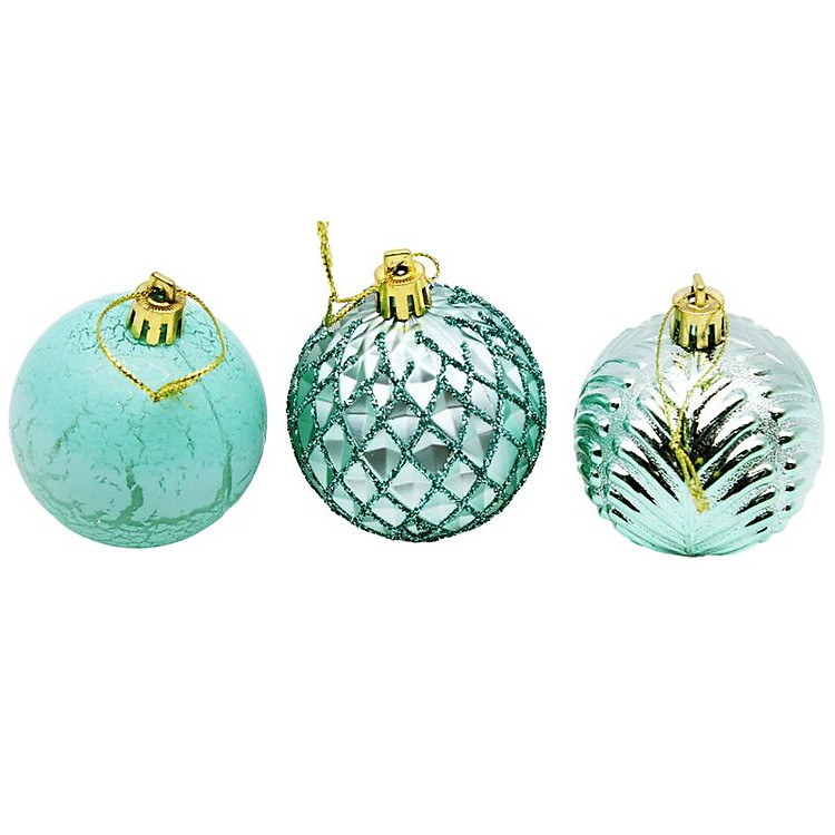 Hộp Trái Châu Trang Trí Giáng Sinh (12 trái) - Màu Xanh Mint - Ảnh 2