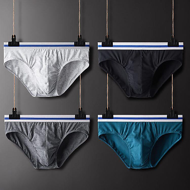 Hộp 4 quần sịp nam tam giác vải cotton thoáng mát