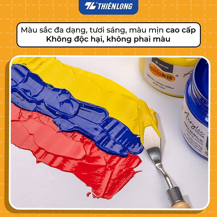 Màu Nước Acrylic 100ml Thiên Long Colokit ACR-C010 - Vàng Đất - Ảnh 4