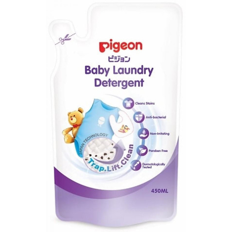 Nước Giặt quần áo trẻ em Pigeon túi 450ml