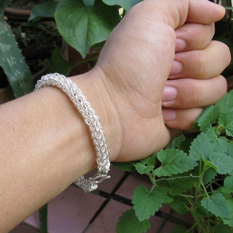 Lắc Tay Bạc Nam Rồng Mới Xích Trơn