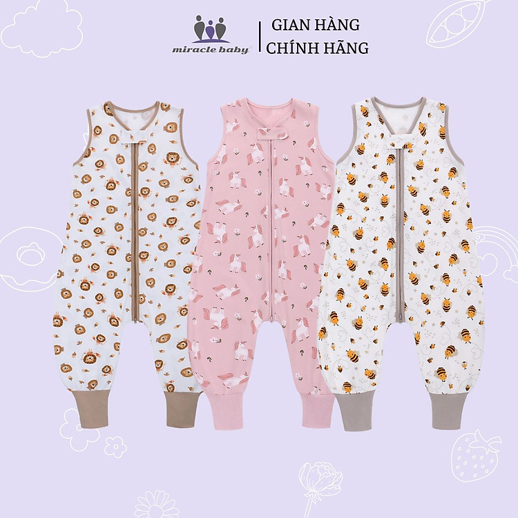 Túi ngủ cotton Miraclebaby cho bé Chính hãng Giá tốt - Hình ảnh 5