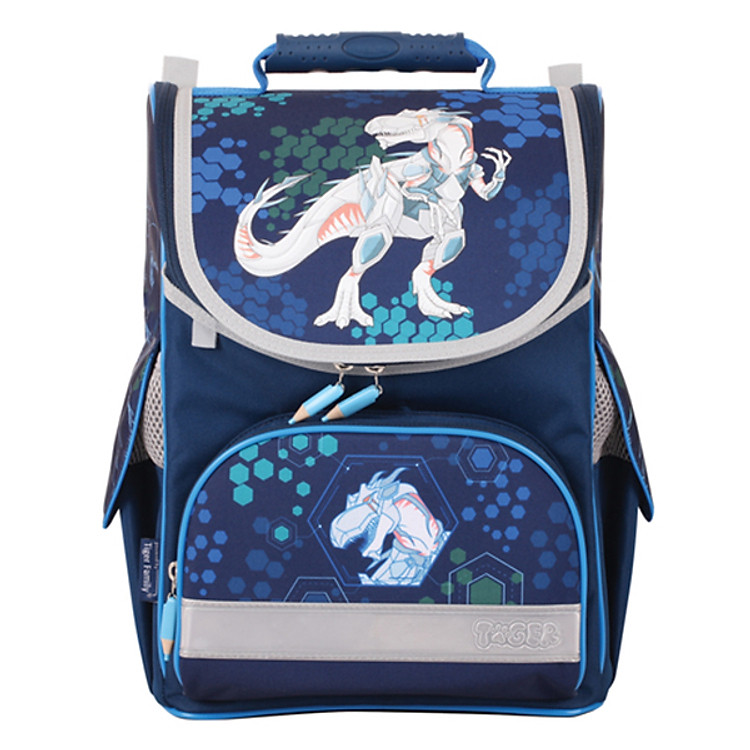 Cặp Học Sinh Siêu Nhẹ Chống Gù Lưng Và Lệch Vai Tiger Family Nature Quest 1728G (Robot Dino)