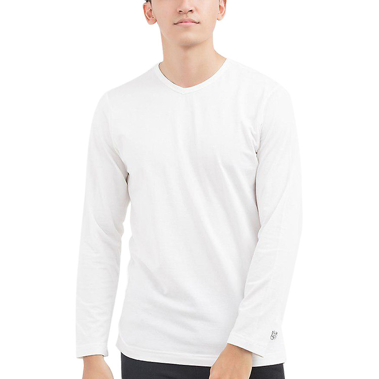 Áo Body Nam Dài Tay Cổ Tim ON&OFF 0302014 - Trắng