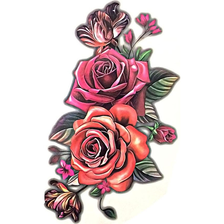 Hình Xăm Dán Hoa Hồng QSA114