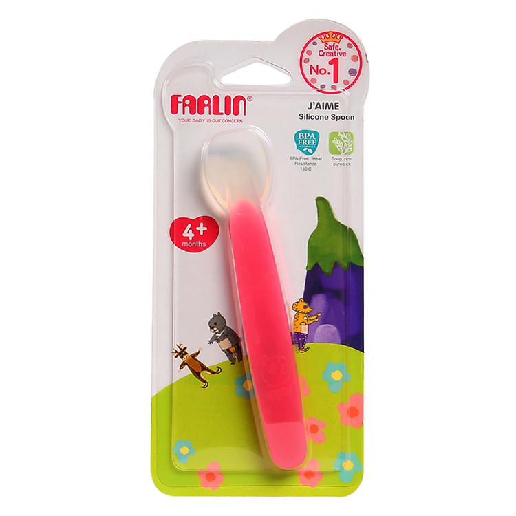 Thìa Ăn Dặm Silicone Mềm Farlin - BF-239 (Giao Màu Ngẫu Nhiên)