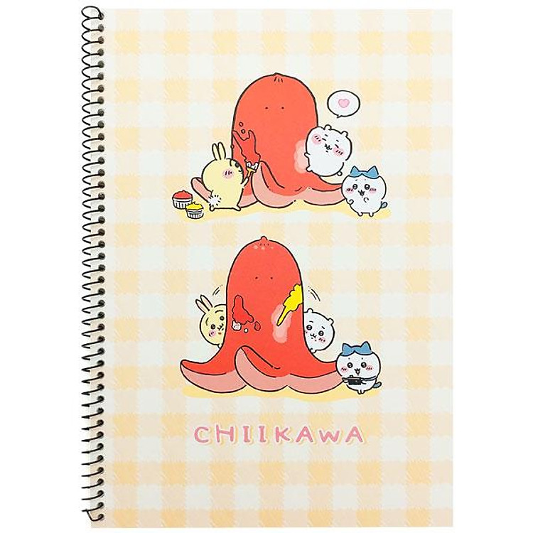 Sổ Lò Xo Mini Kẻ Ngang Chiikawa Ver.2 (Màu Cam)