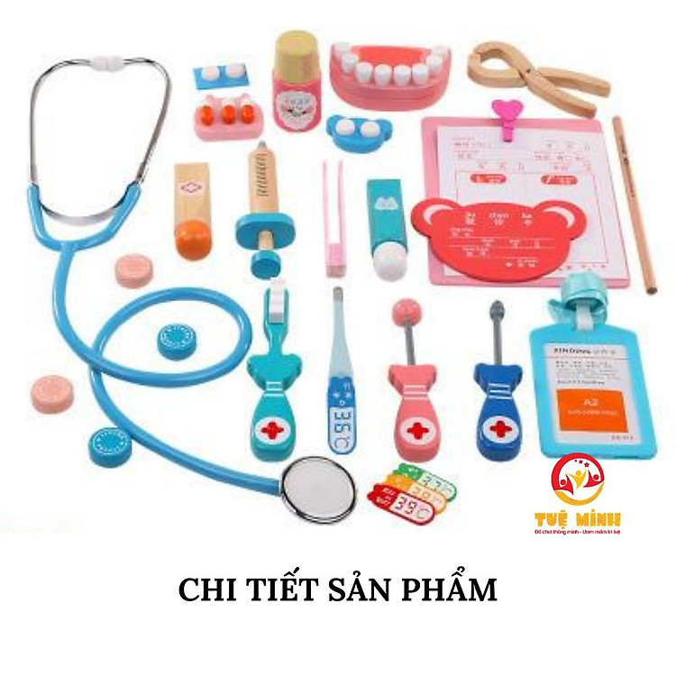 Bộ Đồ Chơi Bác Sỹ Gỗ cho Bé Chính hãng Tiết kiệm - Hình ảnh 5