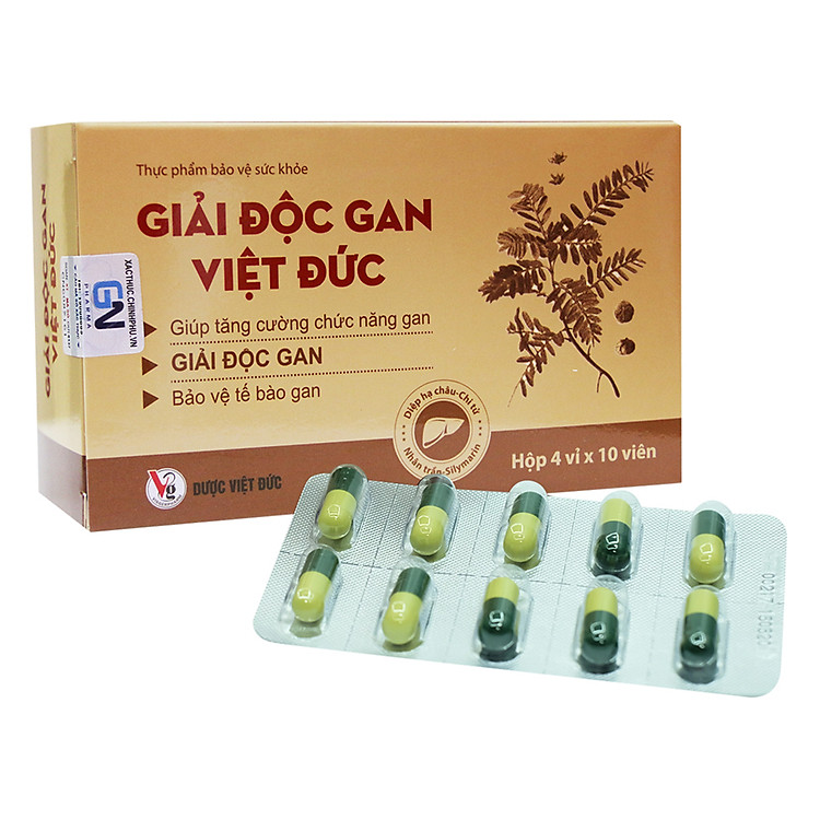 Thực Phẩm Chức Năng Giải Độc Gan Việt Đức G002 (Hộp 40 Viên)