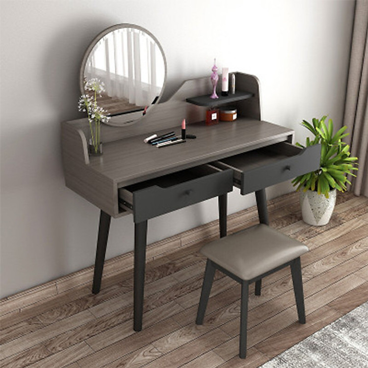 Bộ bàn ghế trang điểm kèm gương cao cấp, bàn phấn BAH021