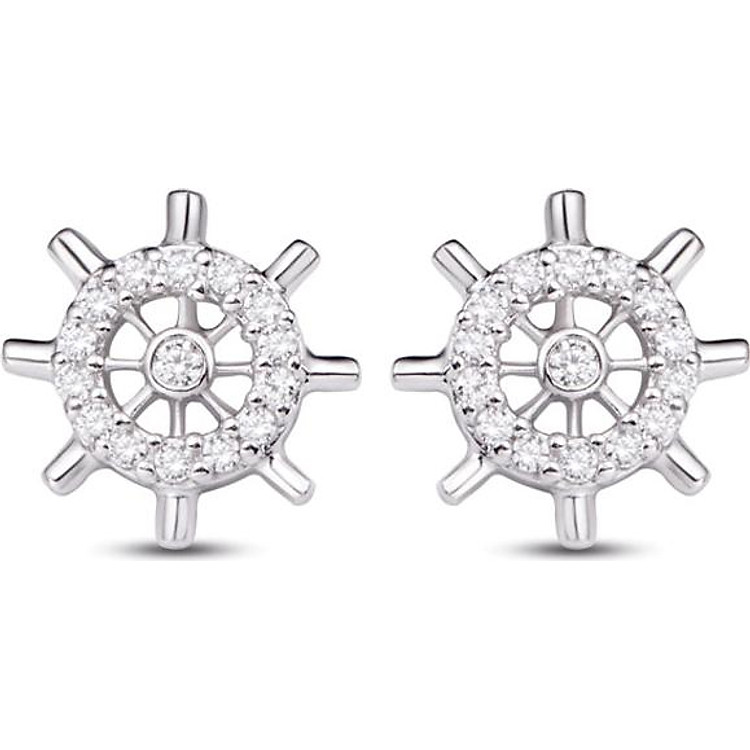 Bông tai bạc đính đá PNJSilver XMXMK000070-BO