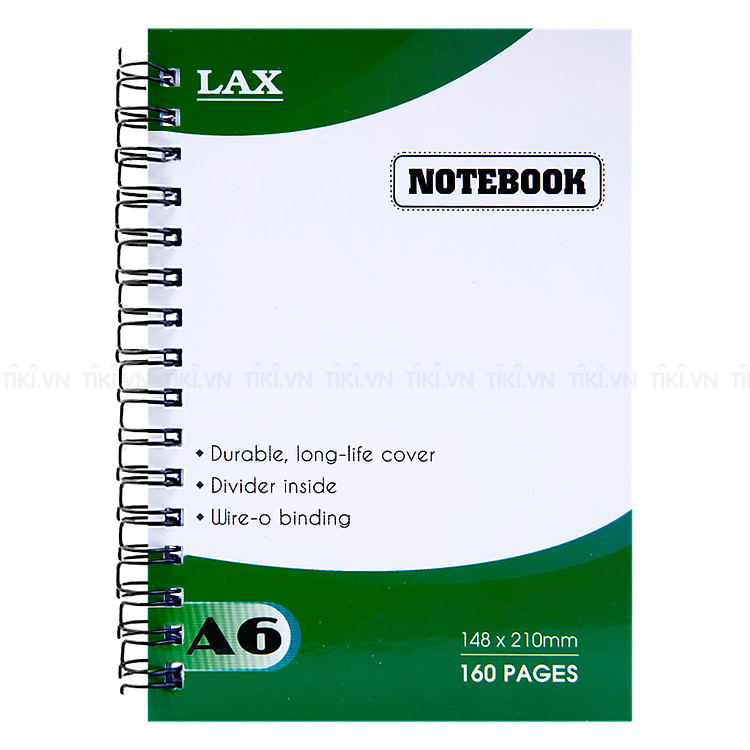 Sổ Lò Xo Bìa Giấy A6 LAX 160 Trang