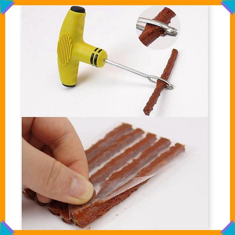 Bộ vá xăm lốp xe XẢ TỒN Bộ vá xăm xe di động tiện lợi Sợi vá xăm xe máy ô tô cho chuyến đi xa 9576