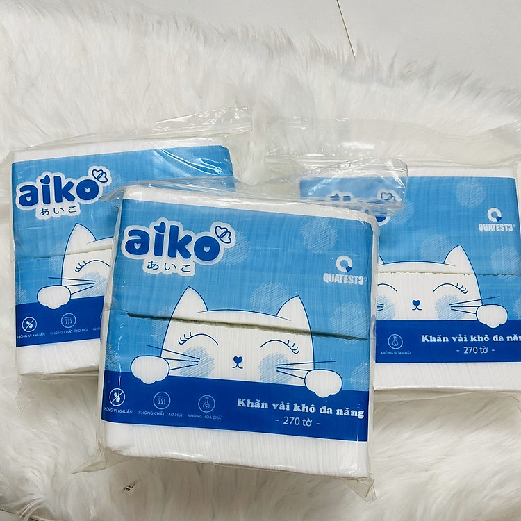 Mua COMBO 6 GÓI KHĂN VẢI AIKO Chính hãng Giá rẻ - Hình ảnh 3