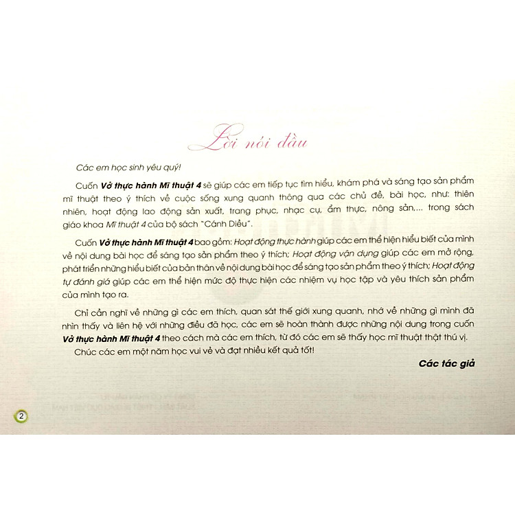 Vở Thực Hành Mĩ Thuật 4 (Cánh Diều) - Ảnh 3