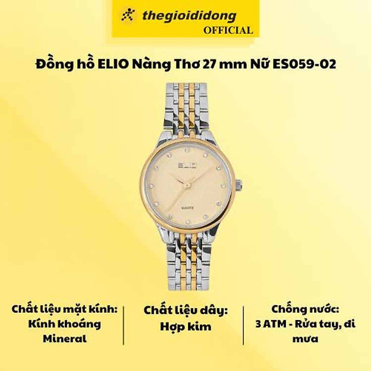Đồng hồ ELIO Nàng Thơ 27 mm Nữ ES059-02 - Hàng Chính Hãng
