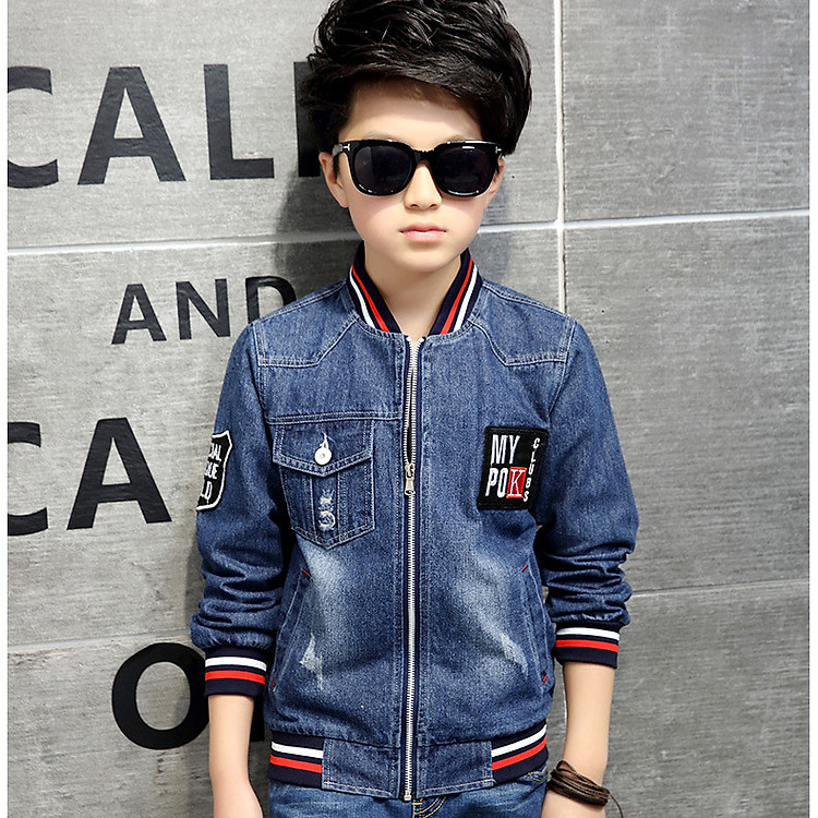 Áo khoác jean bé trai -TTMS896